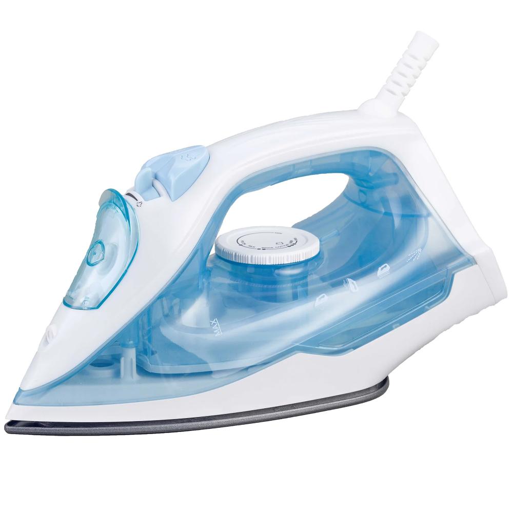 MPI51W 1200W Lightweight Non-Stick Steam Iron with Extra Long 8 ft. Cord, White