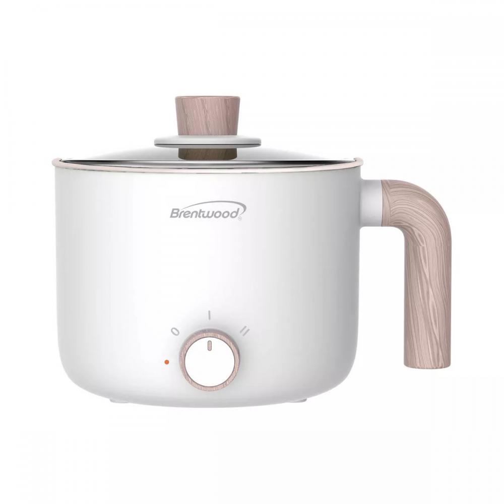 HP3170W 1.5 Liter Multi-Function Electric Hot Pot Cooker with Ceramic Non-Stick Coating, White