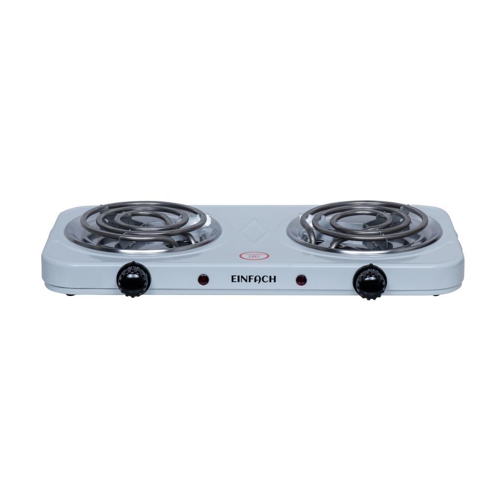 EEB-2953W 1800W Double Coil Electric Burner, White