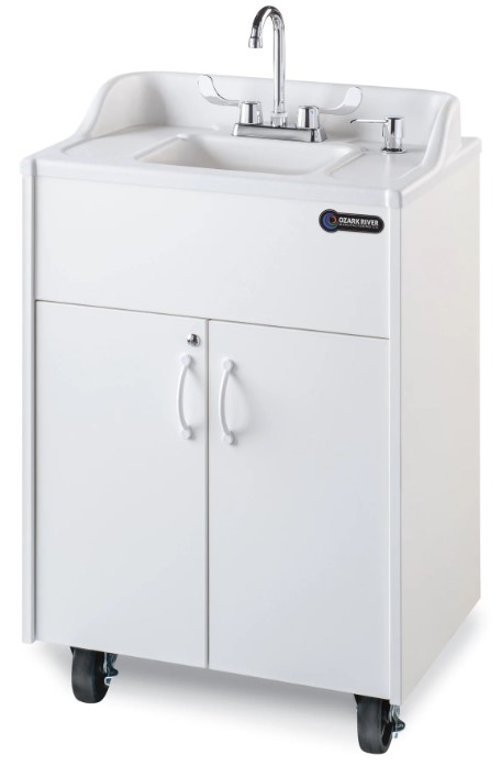 Picture of Ozark River Manufacturing ADSTW-ABW-AB1N Premier Series Portable Hot Water Sink ABS Basin, White