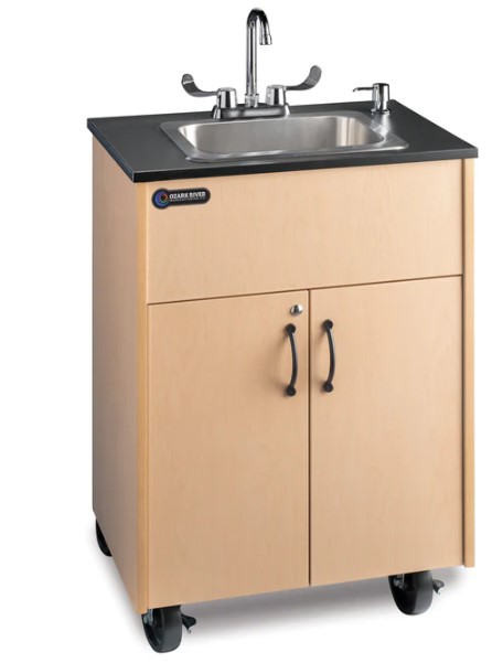 Premier Series Deep Basin Portable Sink with Laminate Counter, Maple