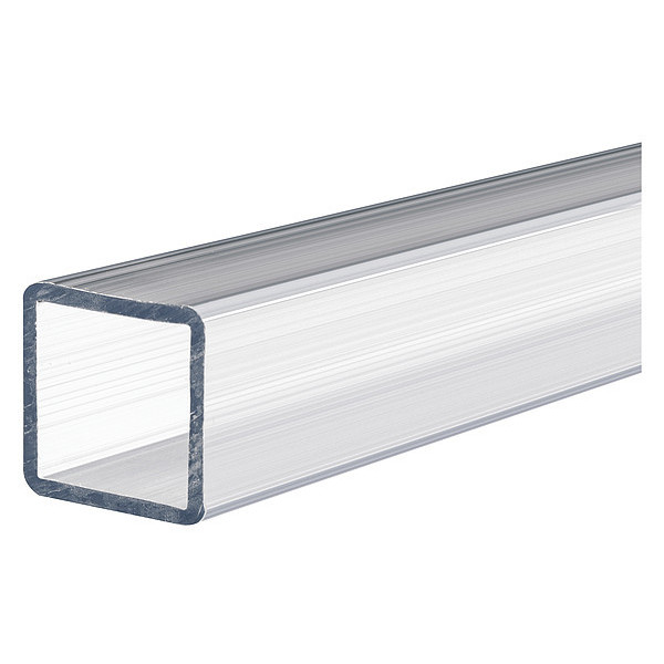 BULK-RPT-PC-8 1 ft. Polycarbonate Tube Stock, Clear - 2 x 2 in.