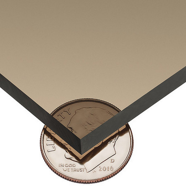 BULK-PS-PCT-40 24 x 24 in. Clarity Clear Plastic Sheet, Bronze - 0.25 in.