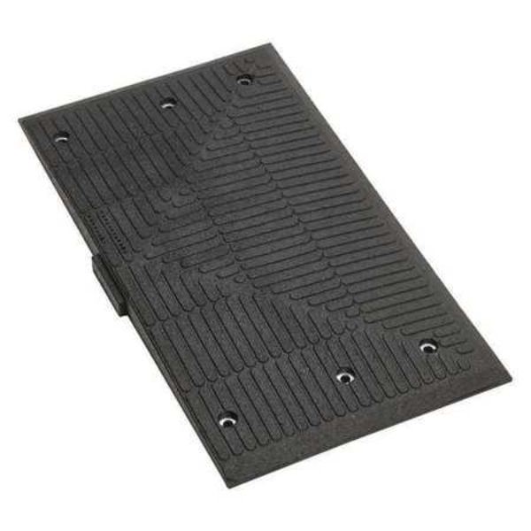 GNRS3502BL Speed Bump Male End Cap, Black & Yellow