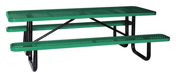 Picture of Choice Zoro 4HUR8 96 x 62 in. Rectangle Picnic Table&#44; Green