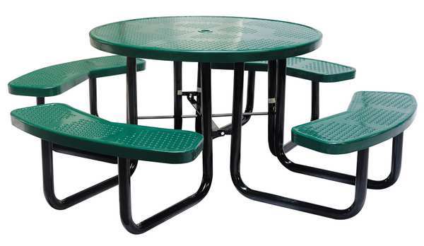 Picture of Choice Zoro 4HUV4 81 in. Dia. Round Picnic Table&#44; Green