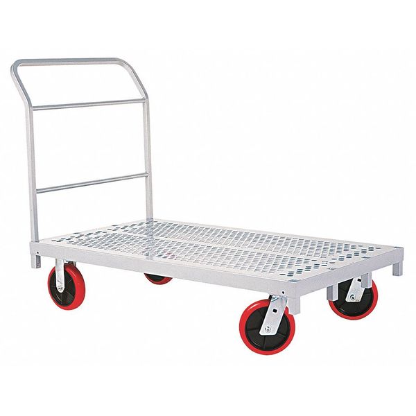 Flow-Through Steel-Deck Platform Truck - Gray - 54 in. - 3200 lbs Capacity