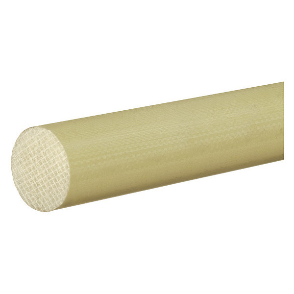 BULK-CR-GFR4-40 1.5 in. Dia. Garolite G10 & FR4 Plastic Rod, Yellow - 1 ft.