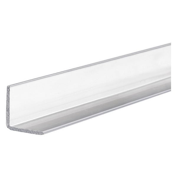 Colorless Polycarbonate Polycarbonate Angle Stock, 6 ft L, 0.05 in T, 9,700 psi
