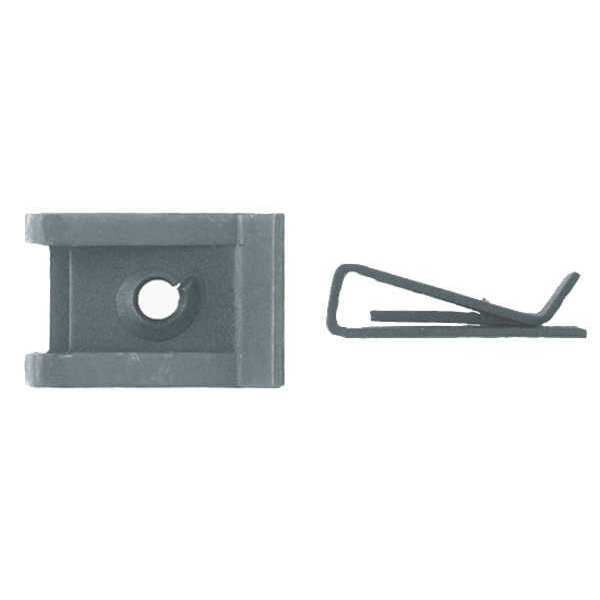 Spring Nut, #8, U Shape, Steel, Phosphate Finish, 100 PK
