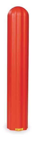 Ribbed Bollard Cover - Red - 57 in. - Durable HDPE Construction