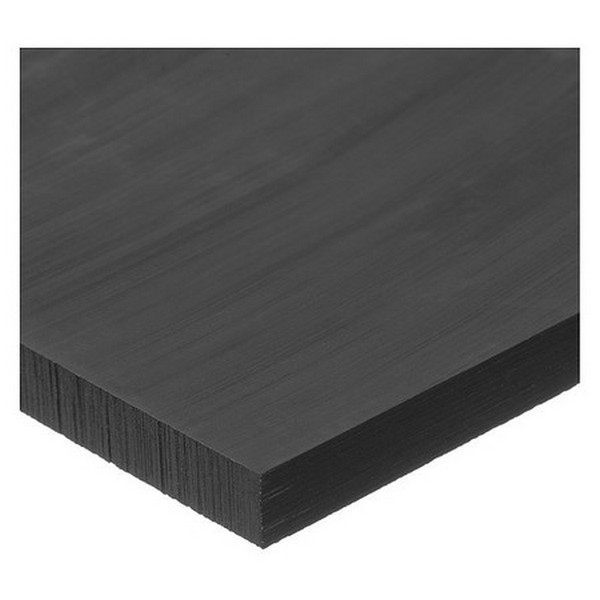 PS-ABSB-16 24 x 24 in. ABS Plastic Sheet, Opaque Black - 0.25 in. Thickness