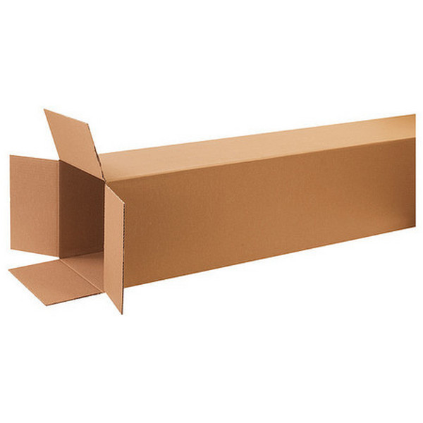 12 in x 12 in x 52 in Shipping Box, Kraft, Corrugate, Single Wall, 32 ECT