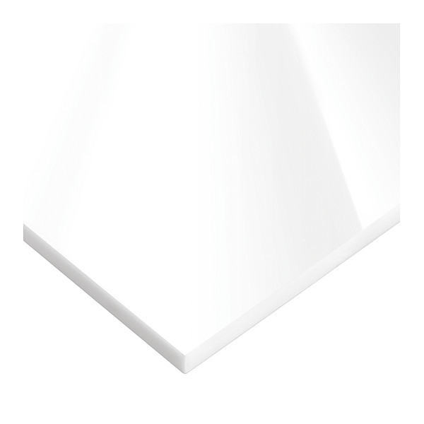PS-CACC-105 12 x 24 in. Clarity Opaque Cast Acrylic Plastic Sheet, White - 0.25 in.