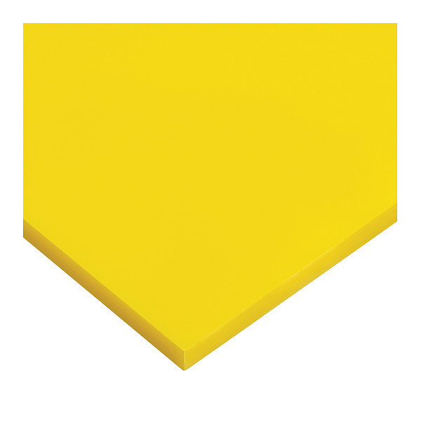 PS-CACC-75 12 x 24 in. Clarity Opaque Cast Acrylic Plastic Sheet, Yellow - 0.25 in.