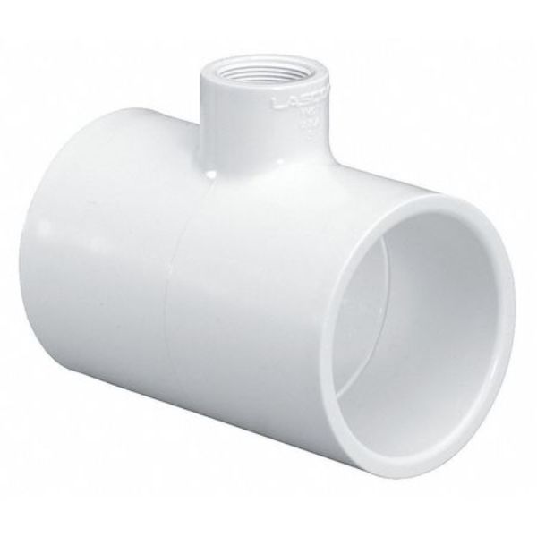 PVC Reducing Tee, 2 x 1.25 x 2 in., Schedule 40