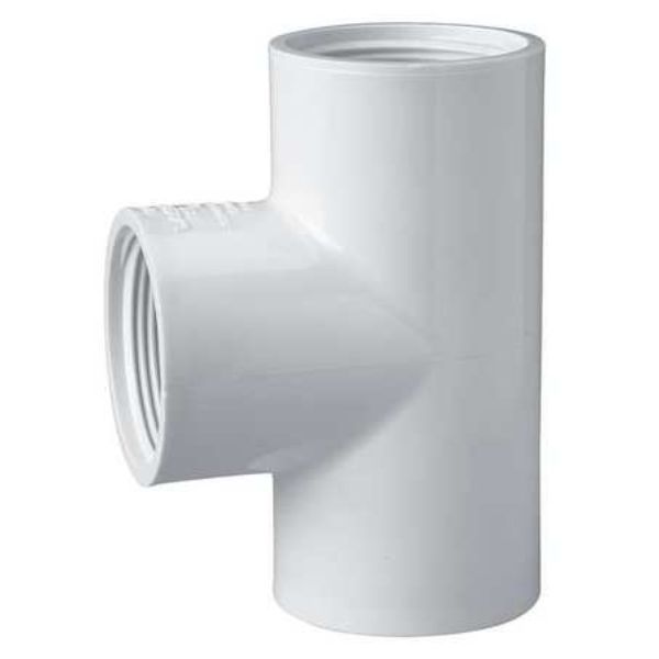 PVC Tee, 1.5 in. Pipe Size - Schedule 40, FNPT