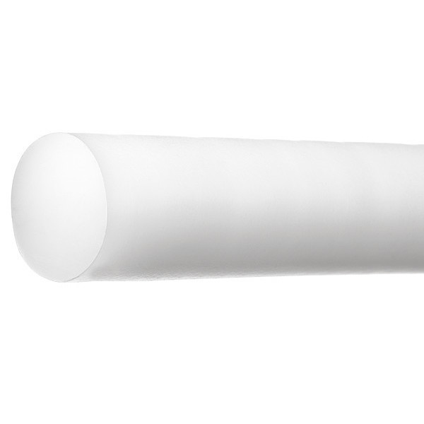 BULK-PR-UHMW-37 1 in. Dia. UHMW Polyethylene Plastic Rod Stock, White - 3 ft.