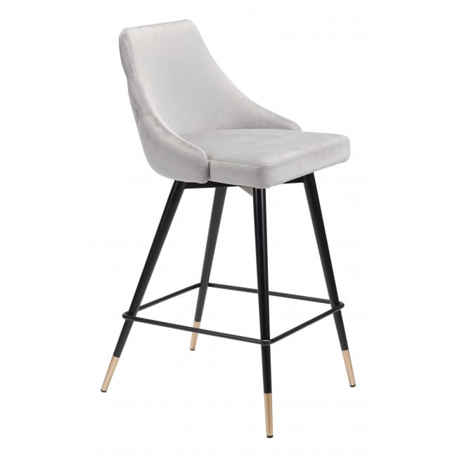 101093 Piccolo Counter Chair, Gray & Black -  Zuo