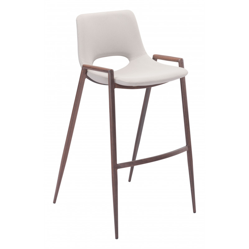 101699 Desi Bar Chair, Beige - Set of 2 -  Zuo