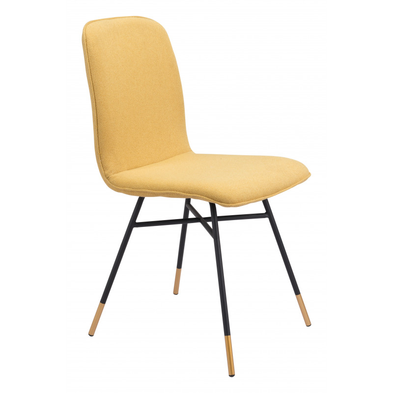 101891 Var Dining Chair, Yellow - Set of 2 -  Zuo