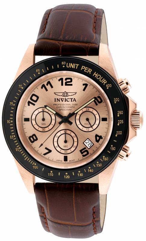10711 Mens Speedway Quartz Chronograph Dial Watch, Rose Gold