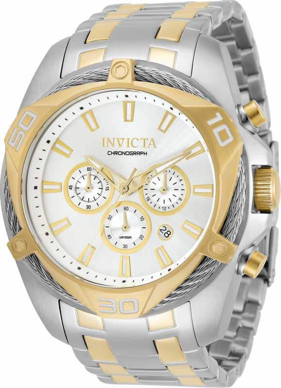 34126 Mens Bolt Quartz Chronograph Dial Watch44 Silver