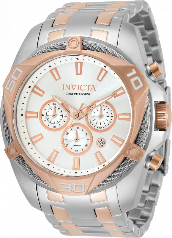 34134 Mens Bolt Quartz Chronograph Dial Watch44 Silver