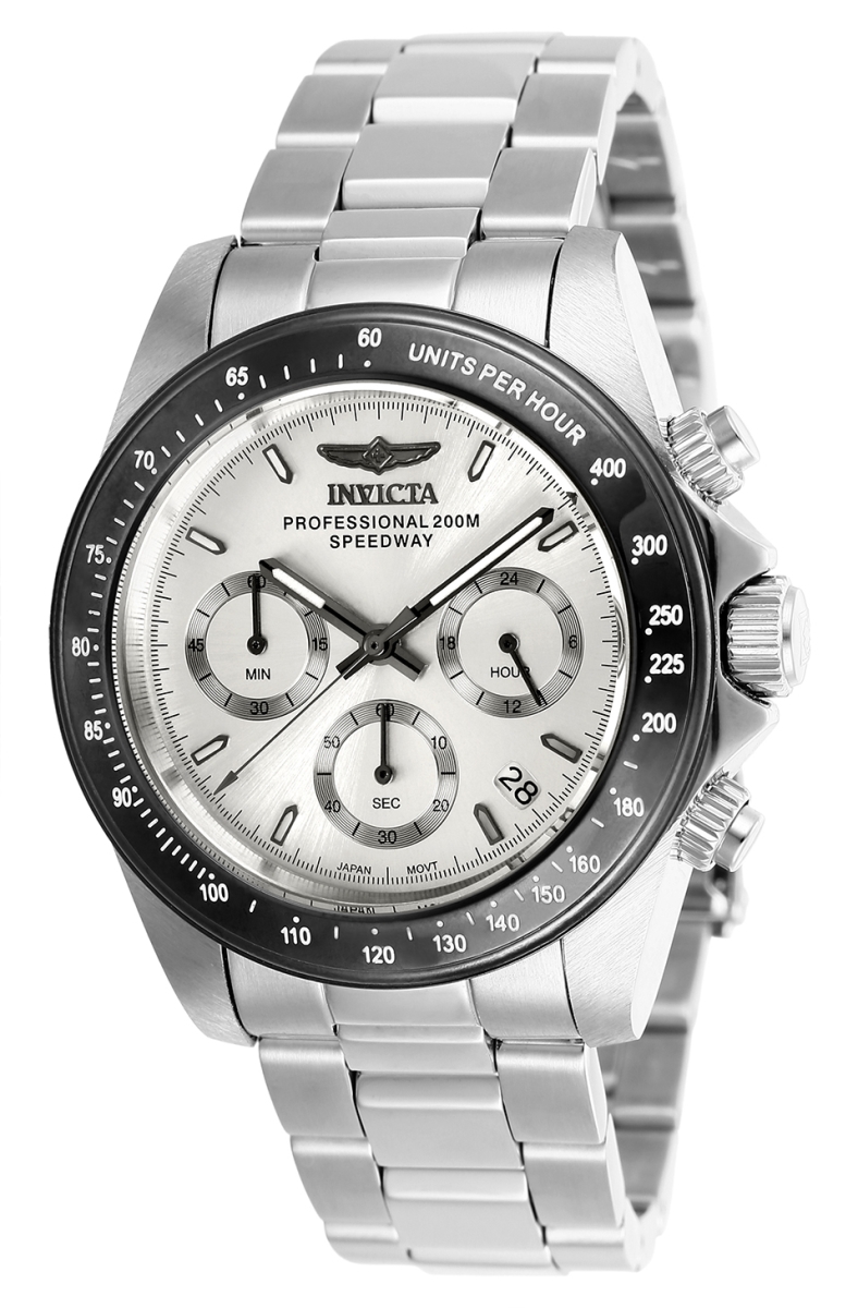 26111 Mens Speedway Quartz Chronograph Dial Watch44 Silver