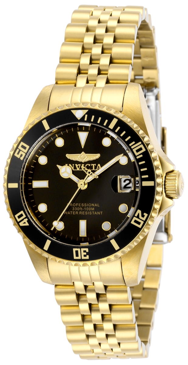 29190 Womens Pro Diver Quartz 3 Hand Dial Watch, Black