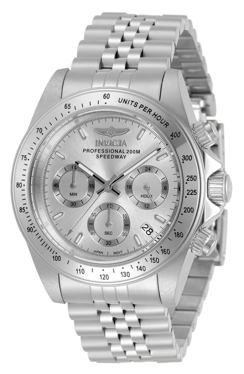 30988 Mens Speedway Quartz Chronograph Dial Watch, Silver -  Invicta