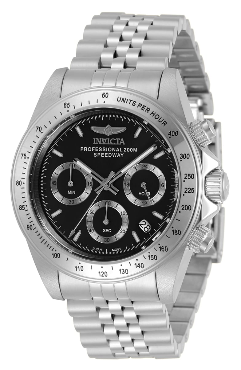 30989 Mens Speedway Quartz Chronograph Dial Watch, Black -  Invicta