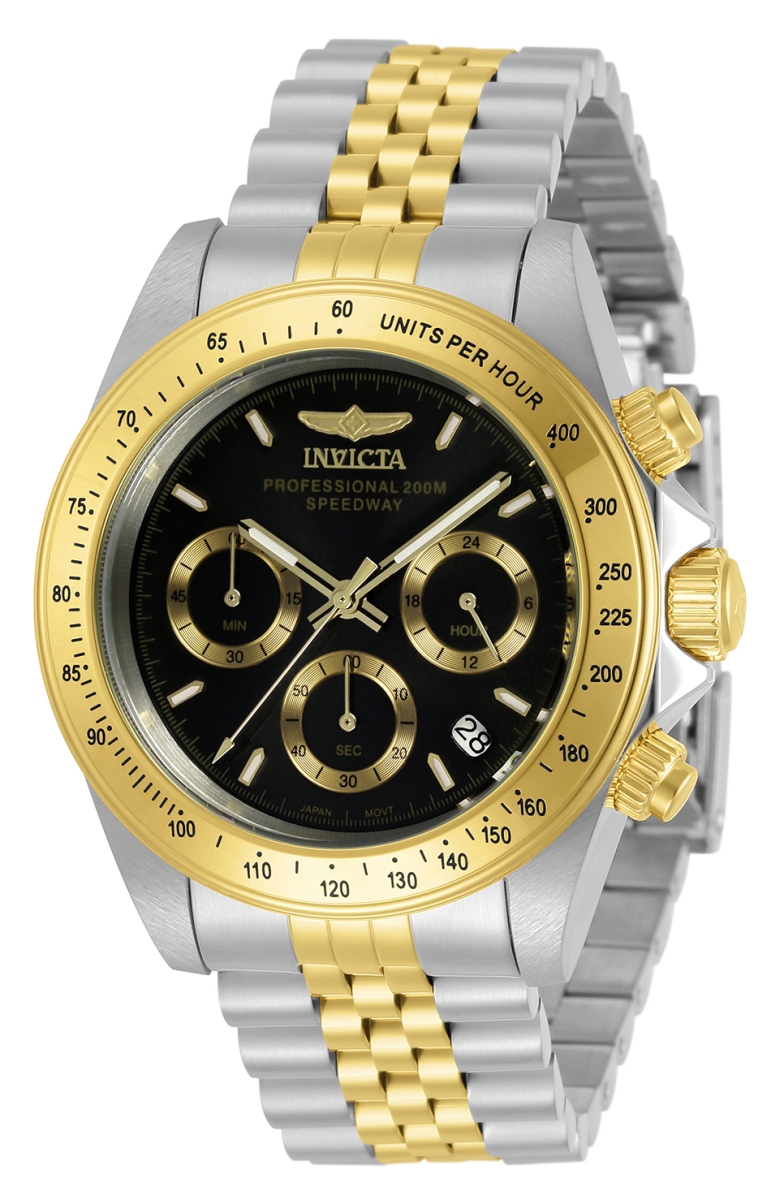 30992 Mens Speedway Quartz Chronograph Dial Watch44 Black