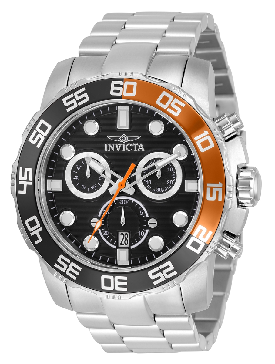 Picture of Invicta 33299 26 mm Mens Pro Diver Quartz Chronograph Black Dial Watch
