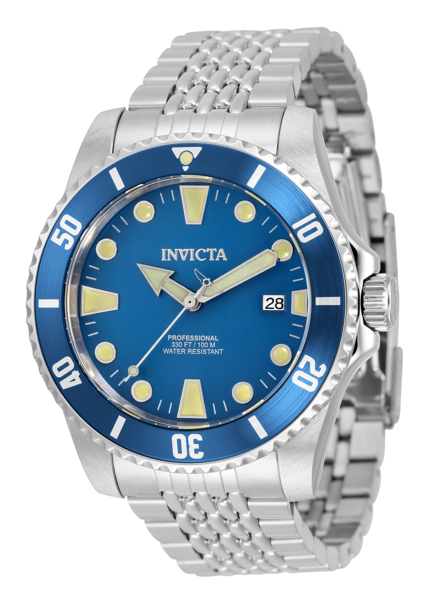 Picture of Invicta 33503 22 mm Mens Pro Diver Automatic 3 Hand Blue Dial Watch