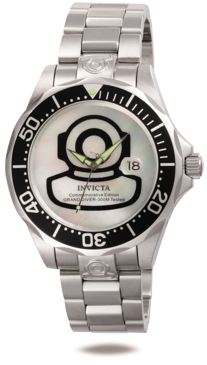 Picture of Invicta 3196 22 mm Mens Pro Diver Automatic 4 Hand Black&#44; White Dial Watch