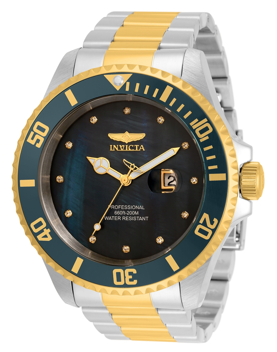 Picture of Invicta 34151 26 mm Mens Pro Diver Quartz 3 Hand Blue Dial Watch