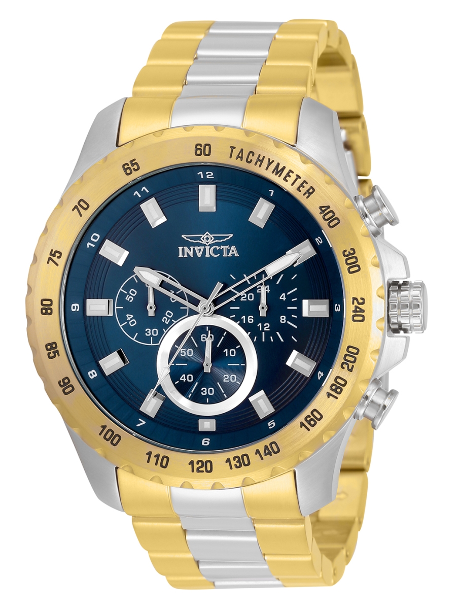 Picture of Invicta 35319 24 mm Mens Speedway Quartz Chronograph Blue Dial Watch