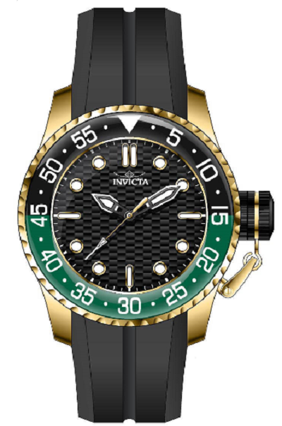 Picture of Invicta 35661 26 mm Mens Pro Diver Quartz 3 Hand Black Dial Watch