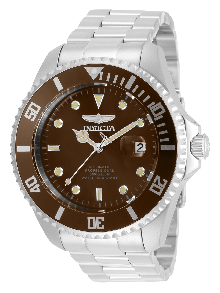 Picture of Invicta 35720 22 mm Mens Pro Diver Automatic 3 Hand Desert Sand&#44; Brown Dial Watch