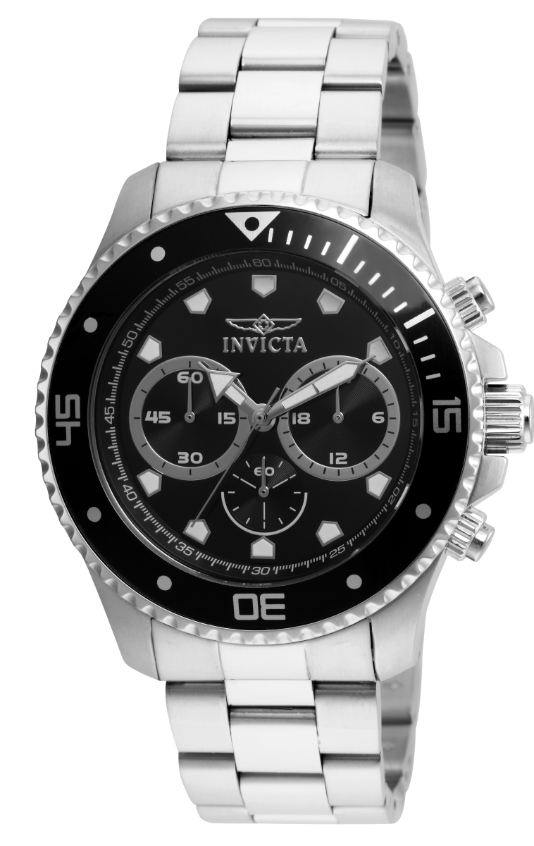 Picture of Invicta 21787 22 mm Mens Pro Diver Quartz Chronograph Black Dial Watch