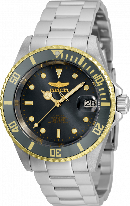 Picture of Invicta 35847 20 mm Mens Pro Diver Automatic 3 Hand Grey Dial Watch