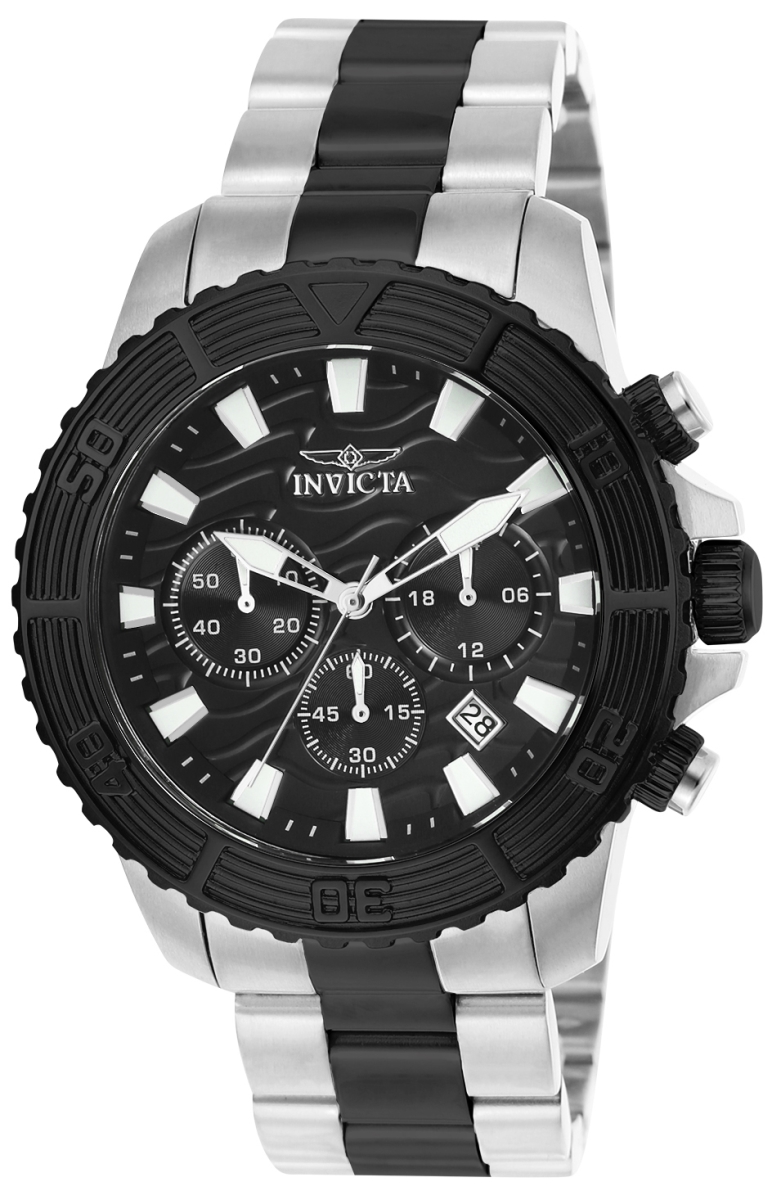 Picture of Invicta 24004 22 mm Mens Pro Diver Quartz Multifunction Black Dial Watch