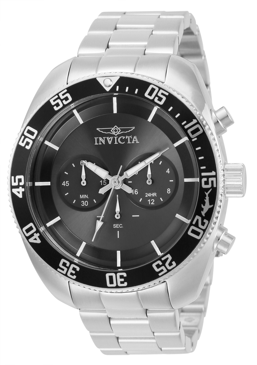 Picture of Invicta 30054 22 mm Mens Pro Diver Quartz Multifunction Black Dial Watch