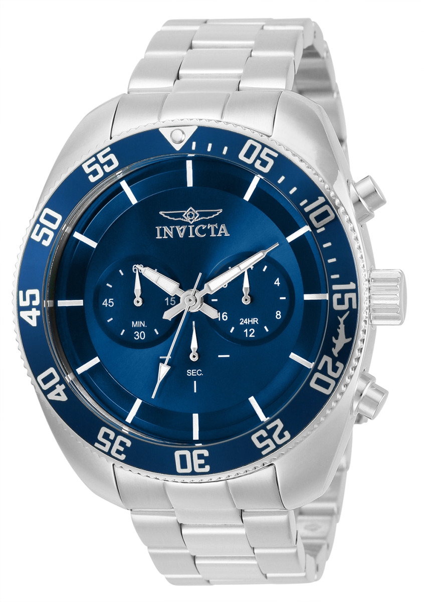 Picture of Invicta 30055 24 mm Mens Pro Diver Quartz Chronograph Blue Dial Watch