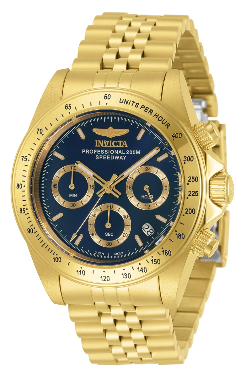 30999 20 mm Mens Speedway Quartz Chronograph Blue Dial Watch