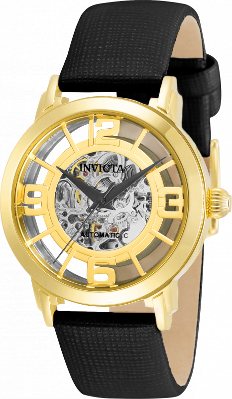 Picture of Invicta 32292 22 mm Womens Objet D Art Automatic 3 Hand Gold Dial Watch