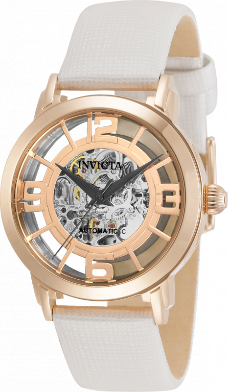 Picture of Invicta 32293 22 mm Womens Objet D Art Automatic 3 Hand Rose Gold Dial Watch