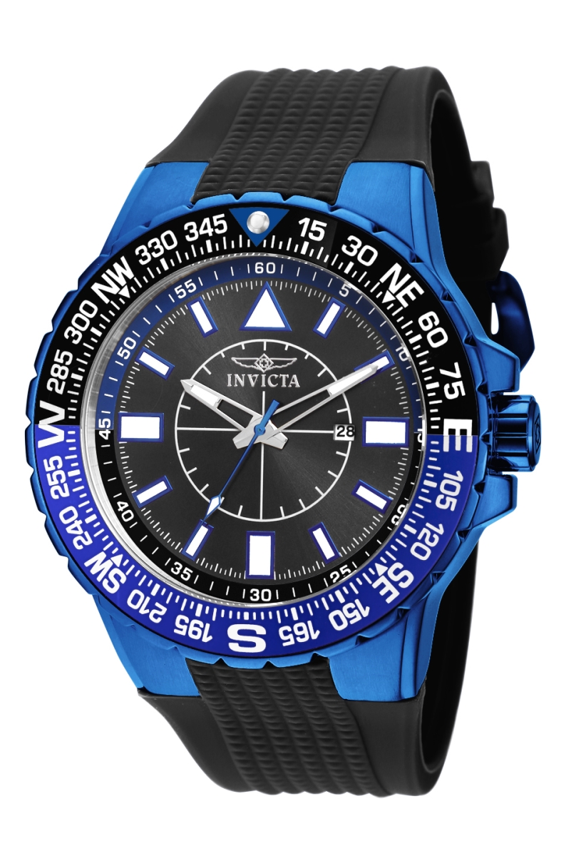 Picture of Invicta 19269 52 in. Dia. 32 mm Mens Aviator Quartz 3 Hand Black Dial Watch