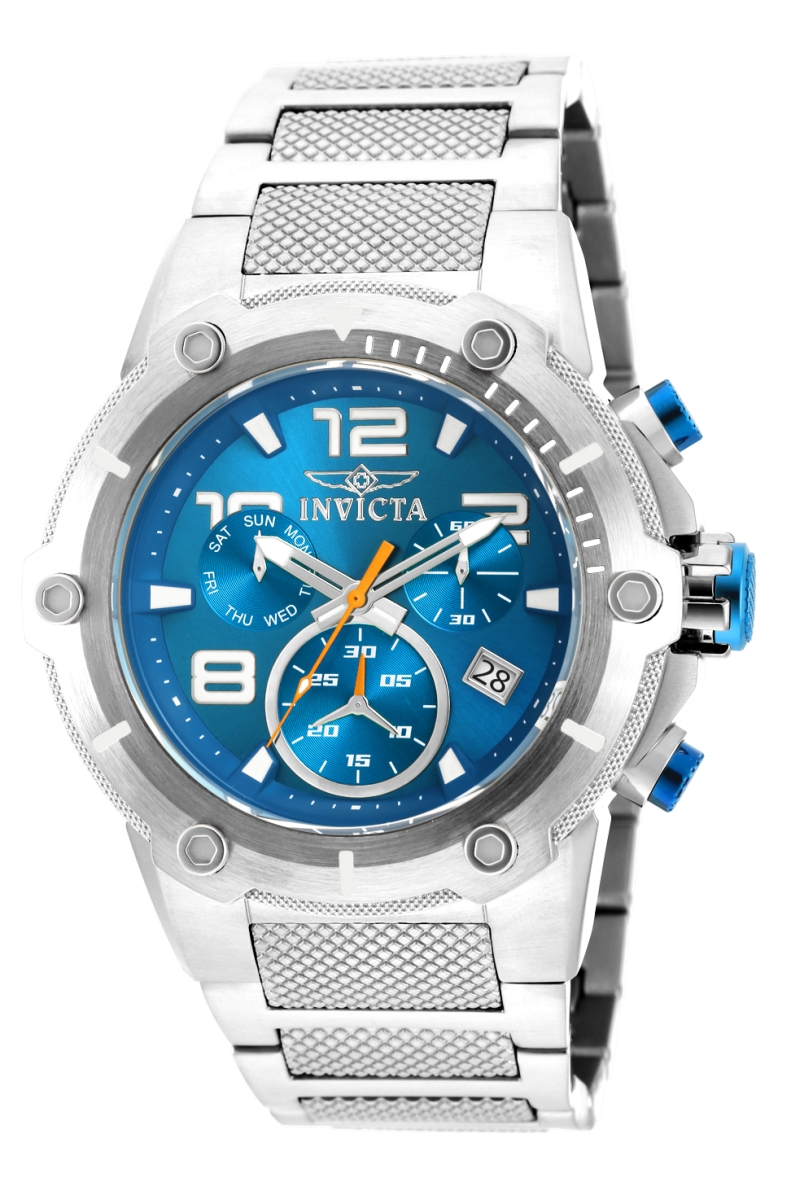 Picture of Invicta 19527 51.5 in. Dia. 30 mm Mens Speedway Quartz Chronograph Blue Dial Watch